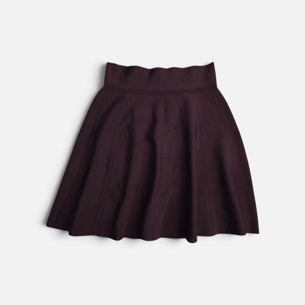 Wilfred Aritzia Plum Purple Knit Fit & Flare Mini Skirt Size Small